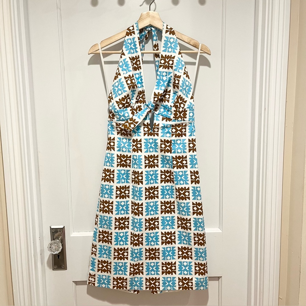 Milly Cotton Halter Printed Sundress 2